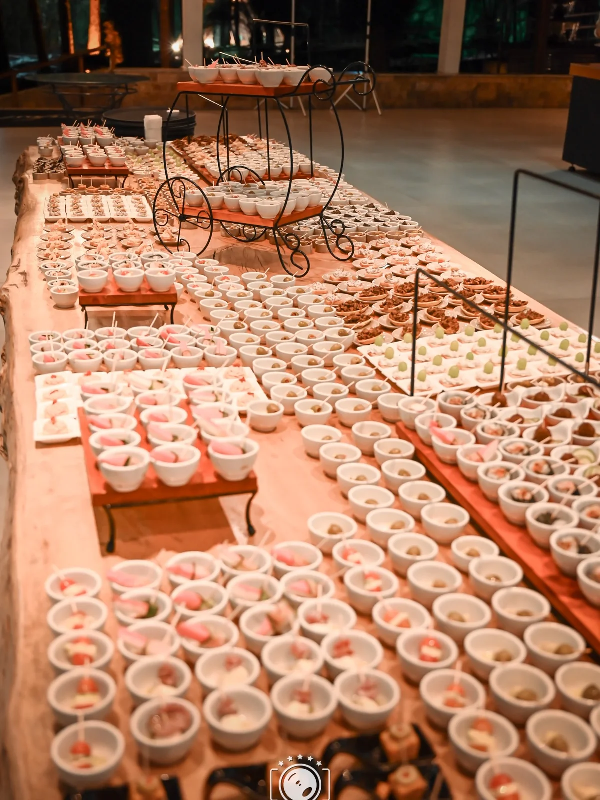 Gastronomia do Arufest apresentada no salão de recepção